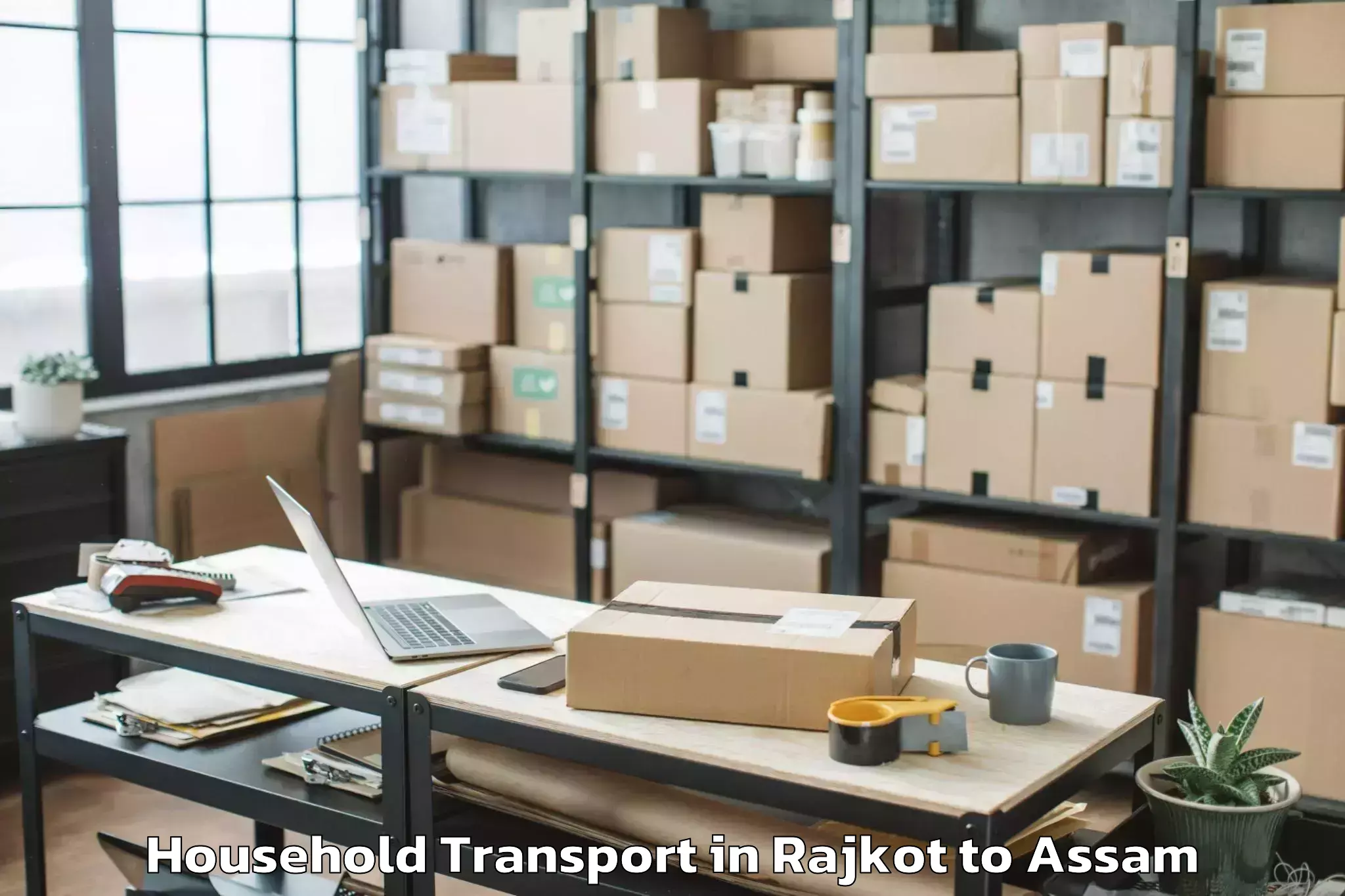 Reliable Rajkot to Basugaon Household Transport